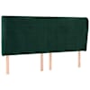 vidaXL voodipeats servadega, tumeroheline, 183x23x118/128 cm, samet