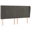 vidaXL voodipeats servadega, tumehall, 203x23x118/128 cm, samet