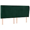 vidaXL voodipeats servadega, tumeroheline, 203x23x118/128 cm, samet