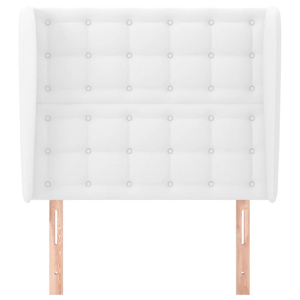 vidaXL Hoofdbord met randen 83x23x118/128 cm kunstleer wit, foto 2