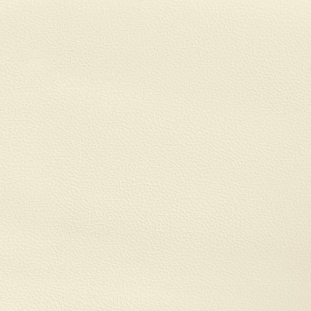 Горна табла с уши, кремава, 83x23x118/128 см, изкуствена кожа