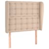 vidaXL voodipeats servadega, Cappuccino, 83x23x118/128 cm, kunstnahk
