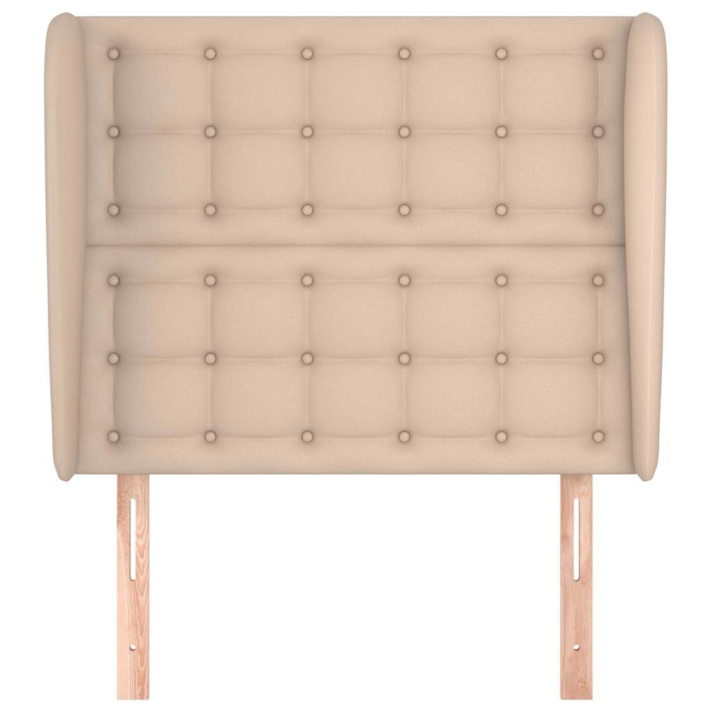 vidaXL Hoofdbord met randen 83x23x118/128 cm kunstleer cappuccinokleur bruin, foto 4