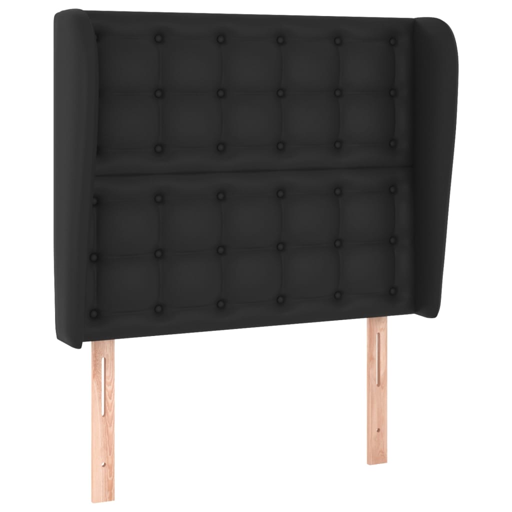 vidaXL Čelo postele typu ušák černé 93x23x118/128 cm umělá kůže