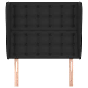 Čelo postele typu ušák černé 93x23x118/128 cm umělá kůže - obrázek 3