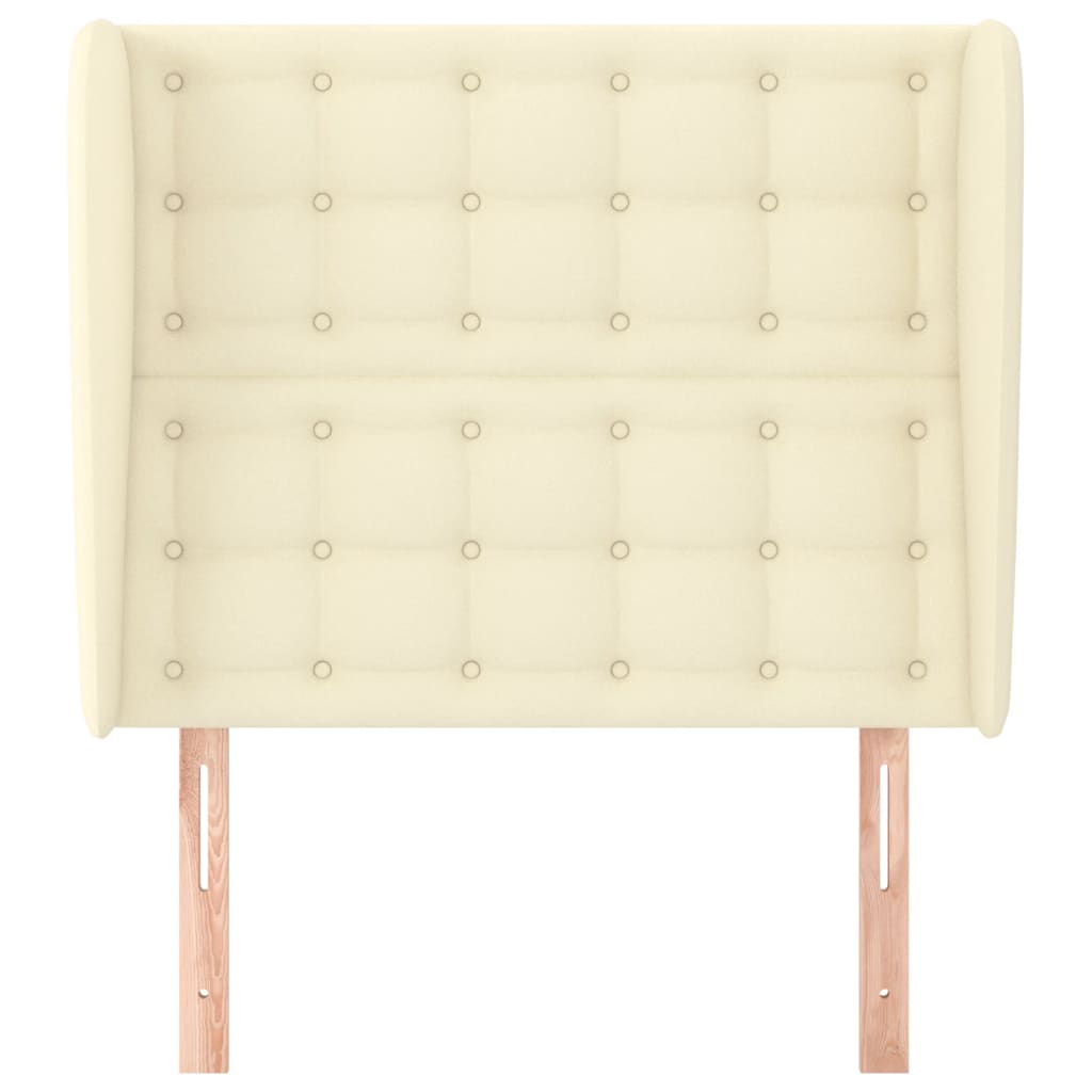 Thumbnail - vidaXL Kopfteil mit Ohren Creme 93x23x118/128 cm Kunstleder