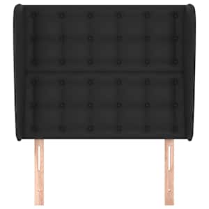 Čelo postele typu ušák černé 103x23x118/128 cm umělá kůže - obrázek 3