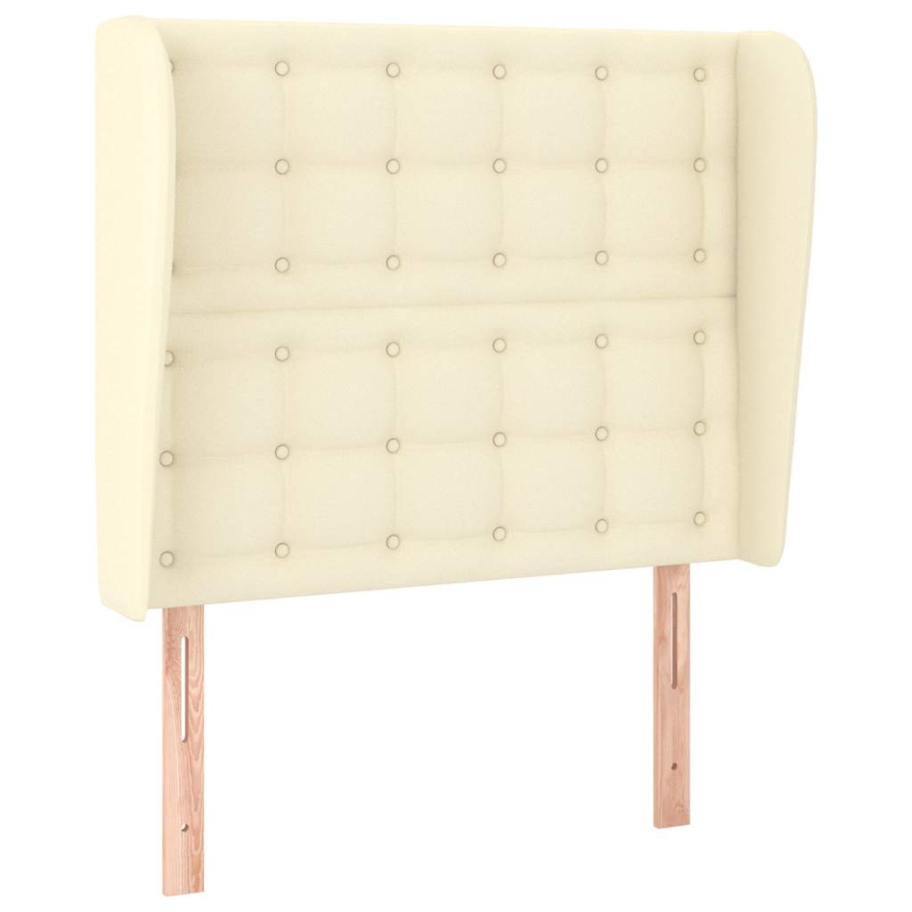 vidaXL Čelo postele typu ušák krémové 103 x 23 x 118/128 cm umělá kůže