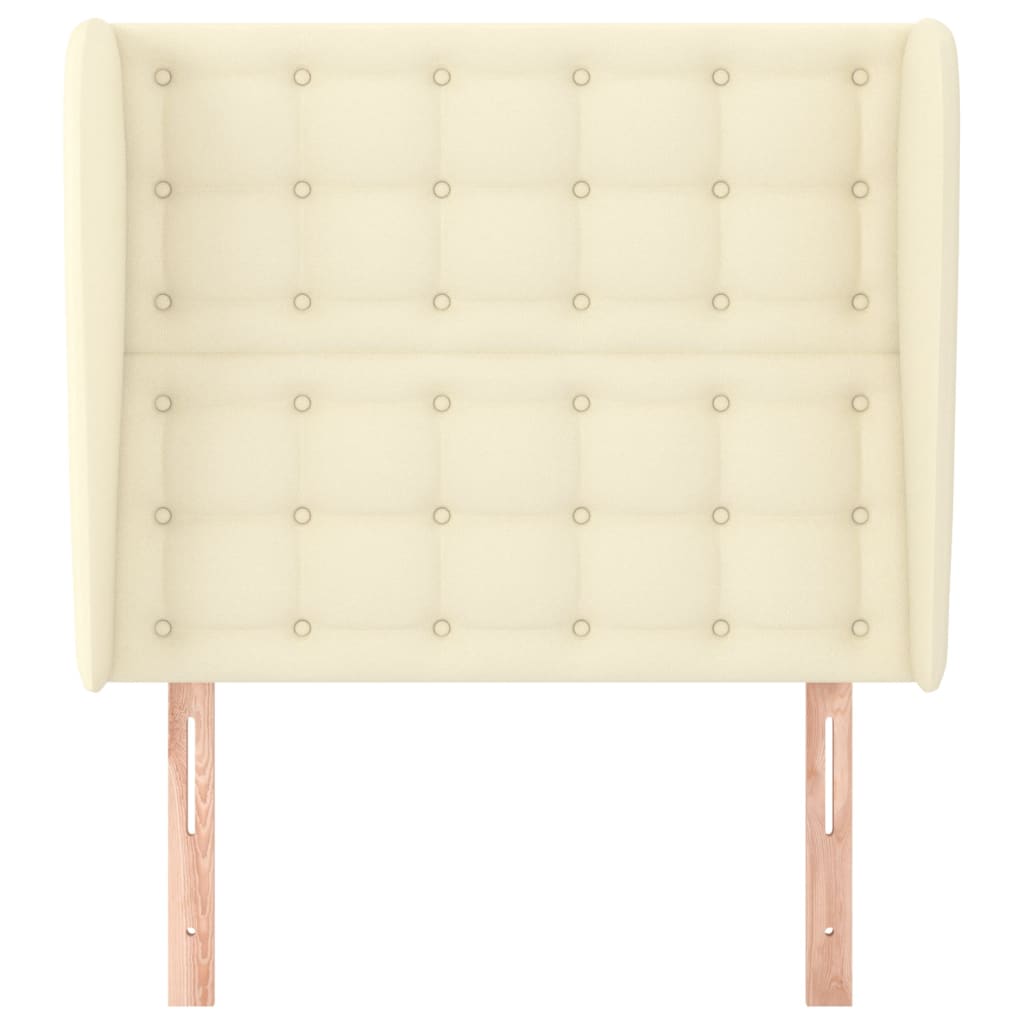 Thumbnail - vidaXL Kopfteil mit Ohren Creme 103x23x118/128 cm Kunstleder