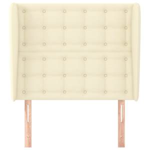 Čelo postele typu ušák krémové 103 x 23 x 118/128 cm umělá kůže - obrázek 3