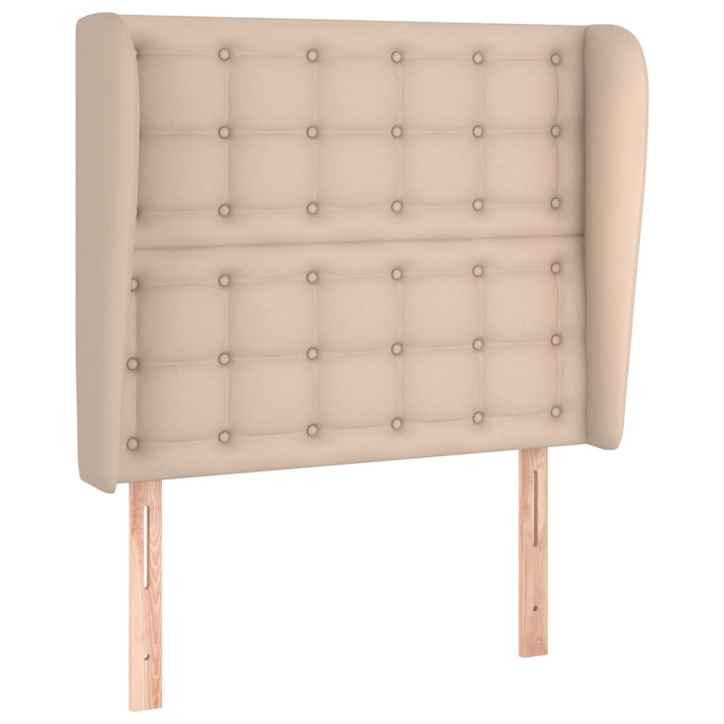 vidaXL Čelo postele typu ušák cappuccino 103x23x118/128 cm umělá kůže