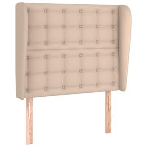 Čelo postele typu ušák cappuccino 103x23x118/128 cm umělá kůže - obrázek 2