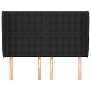 Čelo postele typu ušák černé 147x23x118/128 cm umělá kůže - obrázek 3