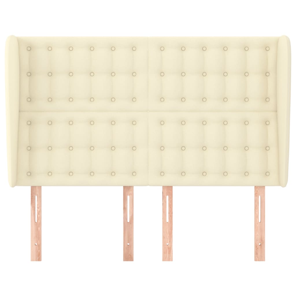 Thumbnail - vidaXL Kopfteil mit Ohren Creme 147x23x118/128 cm Kunstleder