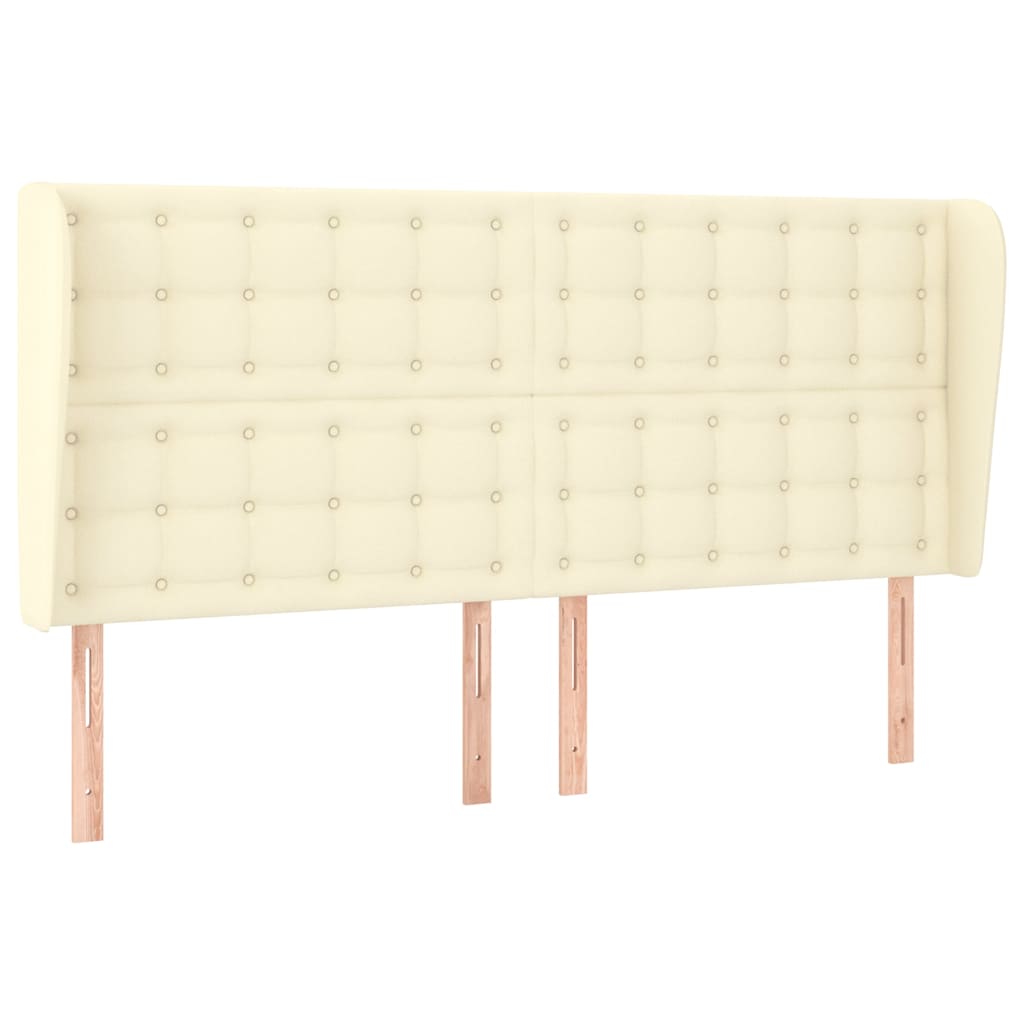 vidaXL Čelo postele typu ušák krémové 163 x 23 x 118/128 cm umělá kůže