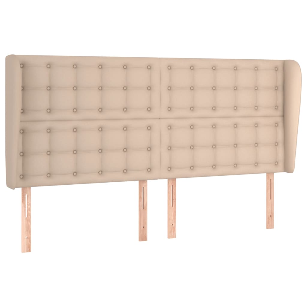 vidaXL Čelo postele typu ušák cappuccino 163x23x118/128 cm umělá kůže