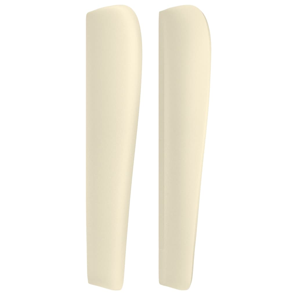 Thumbnail - vidaXL Kopfteil mit Ohren Creme 183x23x118/128 cm Kunstleder