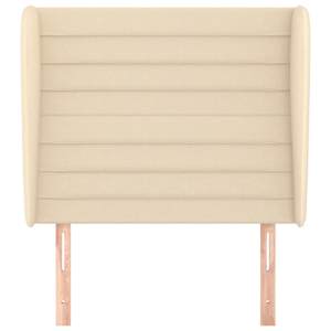 Čelo postele typu ušák krémové 83 x 23 x 118/128 cm textil - obrázek 3