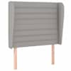 vidaXL voodipeats servadega, helehall, 93x23x118/128 cm, kangas