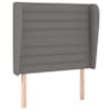 vidaXL voodipeats servadega, tumehall, 93x23x118/128 cm, kangas