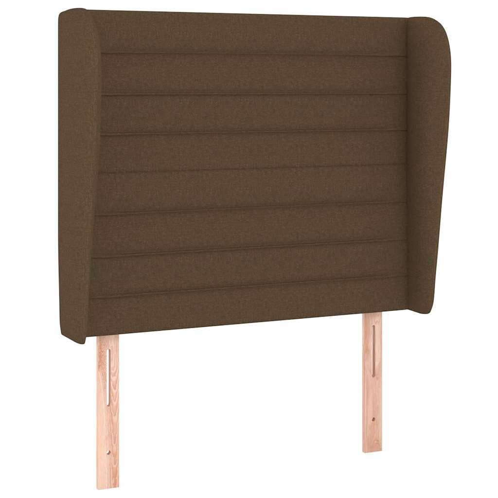 vidaXL Hoofdbord met randen 93x23x118/128 cm stof donkerbruin bruin, foto 3
