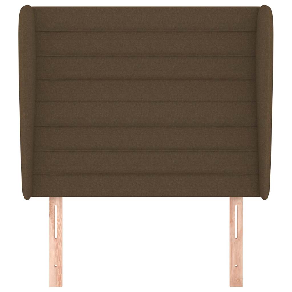 vidaXL Hoofdbord met randen 93x23x118/128 cm stof donkerbruin bruin, foto 2