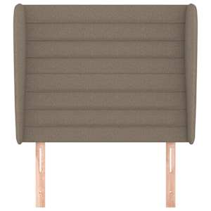 Čelo postele typu ušák taupe 93x23x118/128 cm textil - obrázek 3