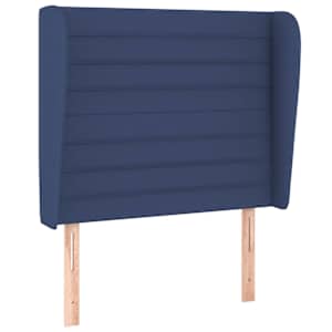 Čelo postele typu ušák modré 93x23x118/128 cm textil - obrázek 2