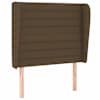 vidaXL voodipeats servadega, tumepruun, 103x23x118/128 cm, kangas