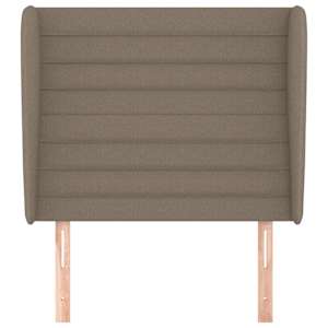 Čelo postele typu ušák taupe 103x23x118/128 cm textil - obrázek 3