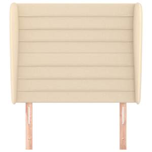 Čelo postele typu ušák krémové 103x23x118/128 cm textil - obrázek 3