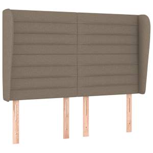 Čelo postele typu ušák taupe 147x23x118/128 cm textil - obrázek 2
