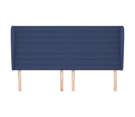 vidaXL T&ecirc;te de lit avec oreilles Bleu 163x23x118/128 cm Tissu