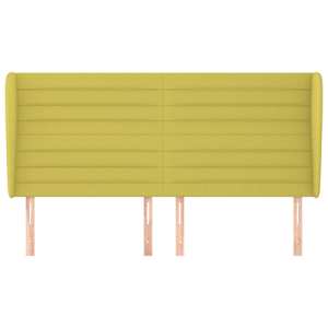 vidaXL Zagł&oacute;wek uszak, zielony, 163x23x118/128 cm, tkanina