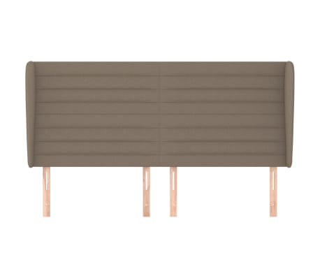 vidaXL T&ecirc;te de lit avec oreilles Taupe 203x23x118/128 cm Tissu