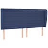 vidaXL voodipeats servadega, sinine, 203x23x118/128 cm, kangas
