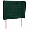 vidaXL voodipeats servadega, tumeroheline, 93x23x118/128 cm, samet