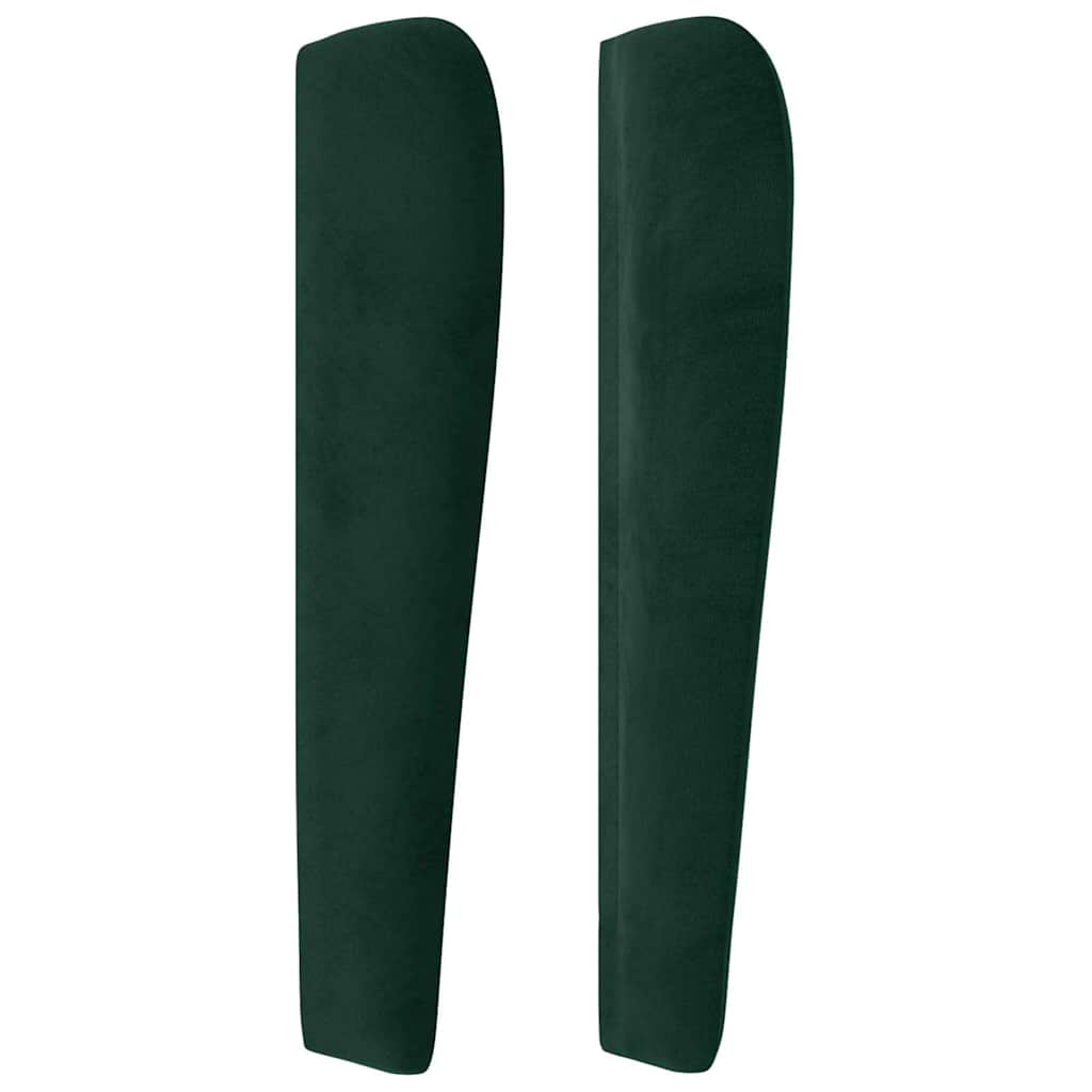 vidaXL Hoofdbord met randen 93x23x118/128 cm fluweel donkergroen groen, foto 4