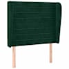 vidaXL voodipeats servadega, tumeroheline, 103x23x118/128 cm, samet
