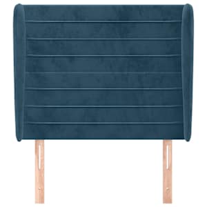 Čelo postele typu ušák tmavě hnědé 103x23x118/128 cm textil - obrázek 3