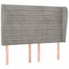 vidaXL voodipeats servadega, helehall, 147x23x118/128 cm, samet