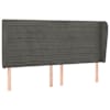 vidaXL voodipeats servadega, tumehall, 163x23x118/128 cm, samet