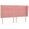 vidaXL voodipeats servadega, roosa, 183x23x118/128 cm, samet