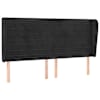 vidaXL voodipeats servadega, must, 203x23x118/128 cm, samet