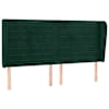 vidaXL voodipeats servadega, tumeroheline, 203x23x118/128 cm, samet