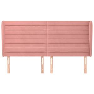 Čelo postele typu ušák růžová 203x23x118/128 cm samet - obrázek 3