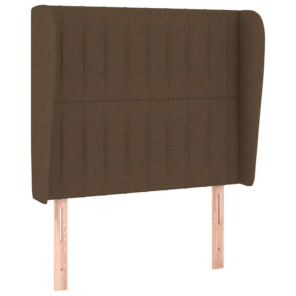 vidaXL Hoofdbord met randen 83x23x118/128 cm stof donkerbruin bruin, foto 3