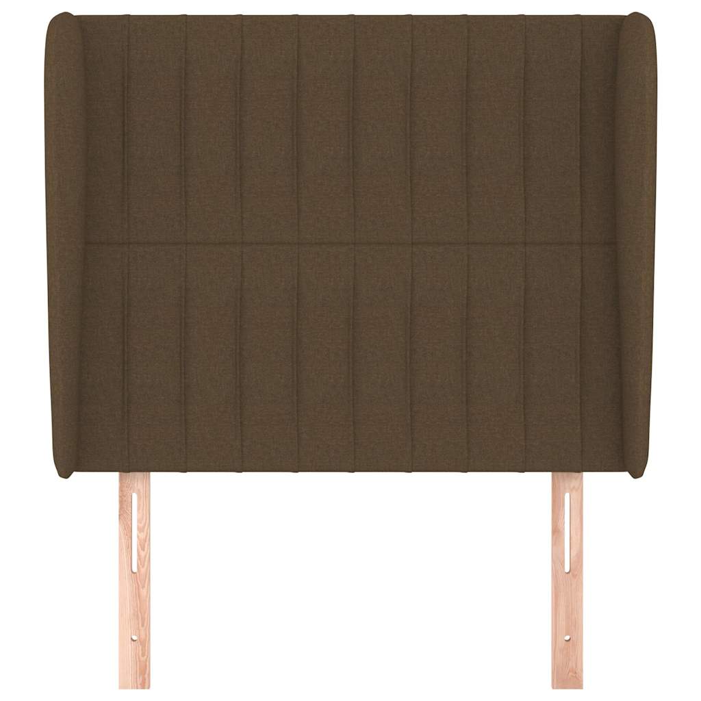 vidaXL Hoofdbord met randen 83x23x118/128 cm stof donkerbruin bruin, foto 2