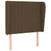 vidaXL voodipeats servadega, tumepruun, 93x23x118/128 cm, kangas