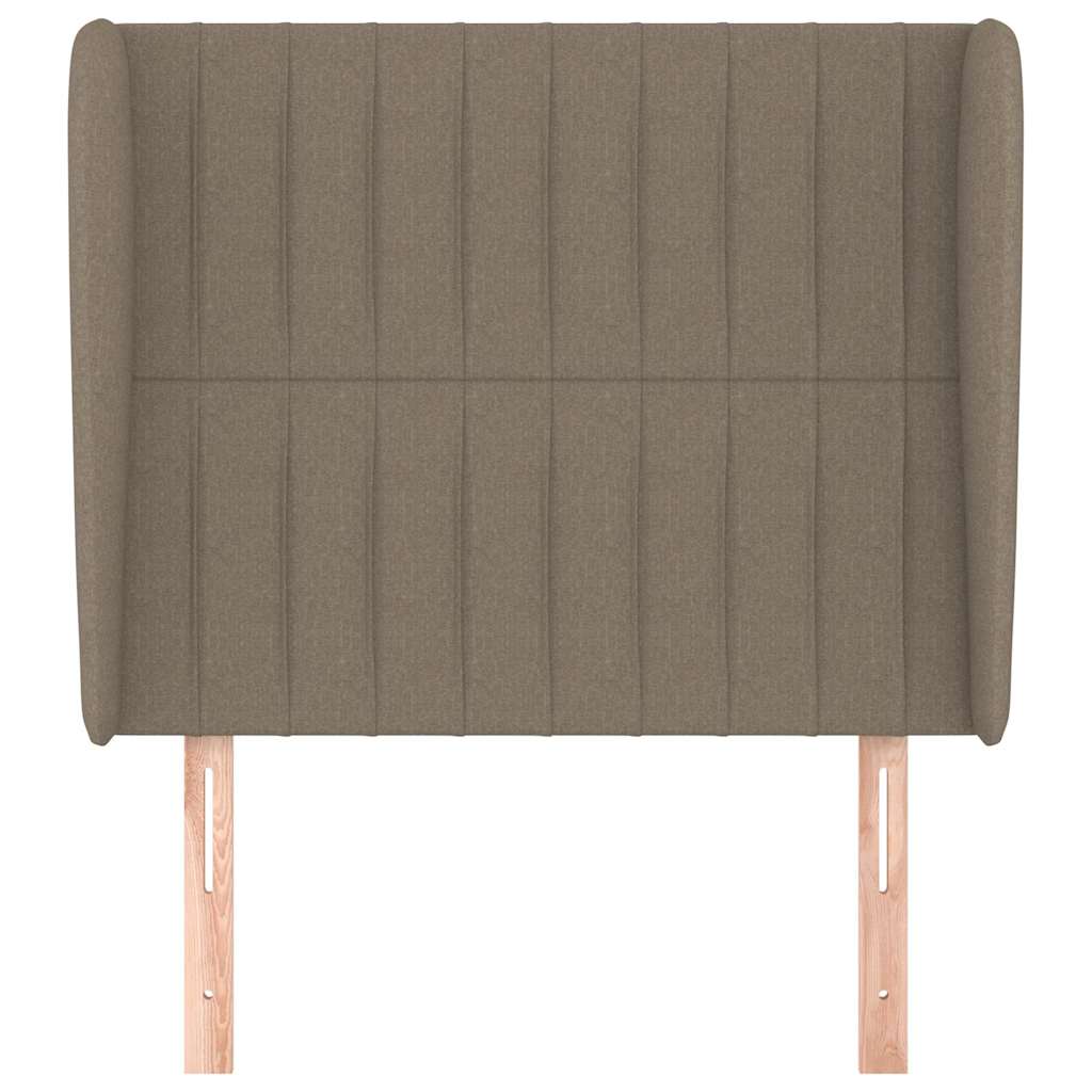 vidaXL Hoofdbord met randen 93x23x118/128 cm stof taupe, foto 2